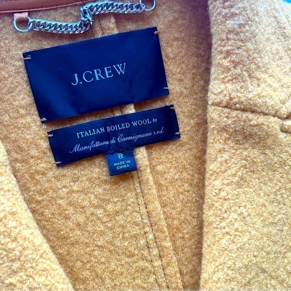 J.Crew Daphne Topcoat in Italian Boiled Wool in Deep Saffron Color Size 8 - Picture 14 of 15